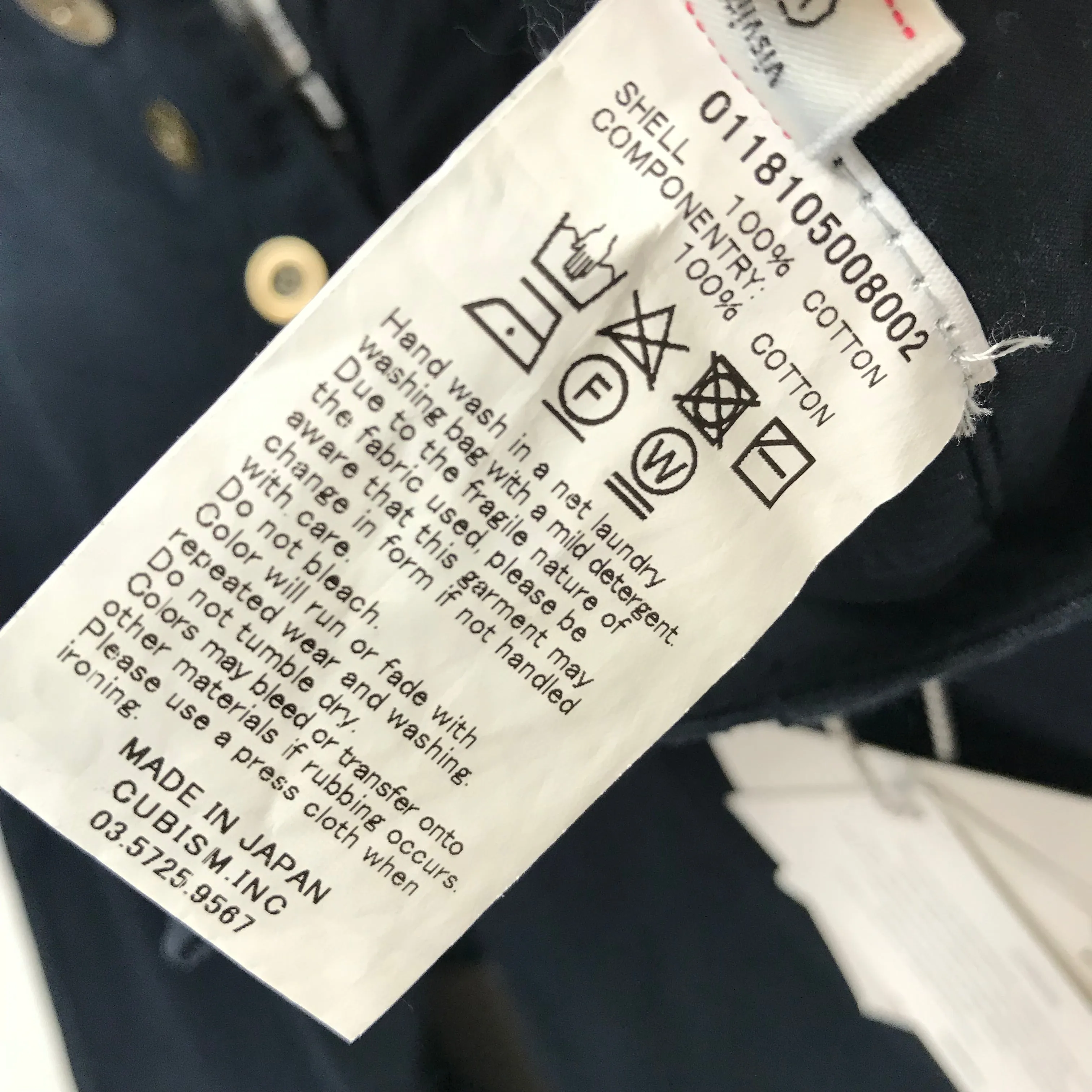 [L] Visvim 18AW Chino Pants Giza Navy