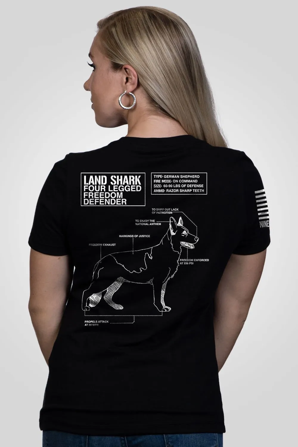 Land Shark - Women's Relaxed Fit V-Neck Shirt