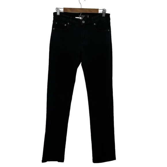 LAUREN RALPH LAUREN JEANS DARK RINSE BOOTCUT SKINNY FIVE POCKETS BLACK SIZE 4x30