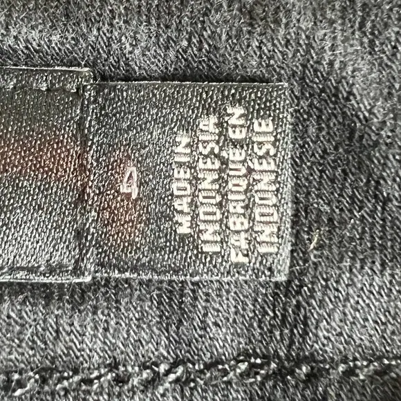 LAUREN RALPH LAUREN JEANS DARK RINSE BOOTCUT SKINNY FIVE POCKETS BLACK SIZE 4x30