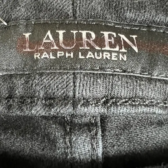 LAUREN RALPH LAUREN JEANS DARK RINSE BOOTCUT SKINNY FIVE POCKETS BLACK SIZE 4x30