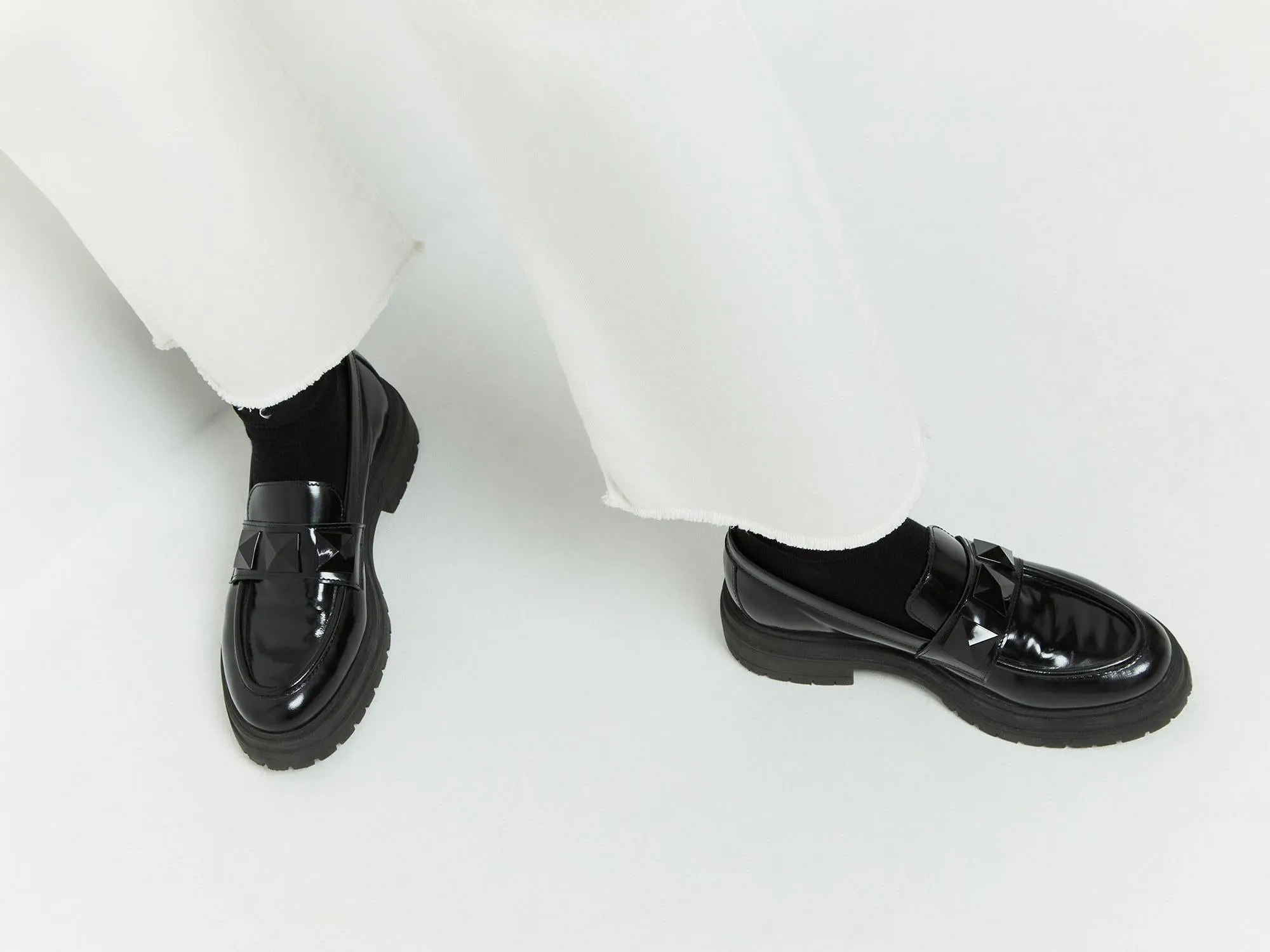 LE KARLIE - Jean bootcut blanc 7/8ème