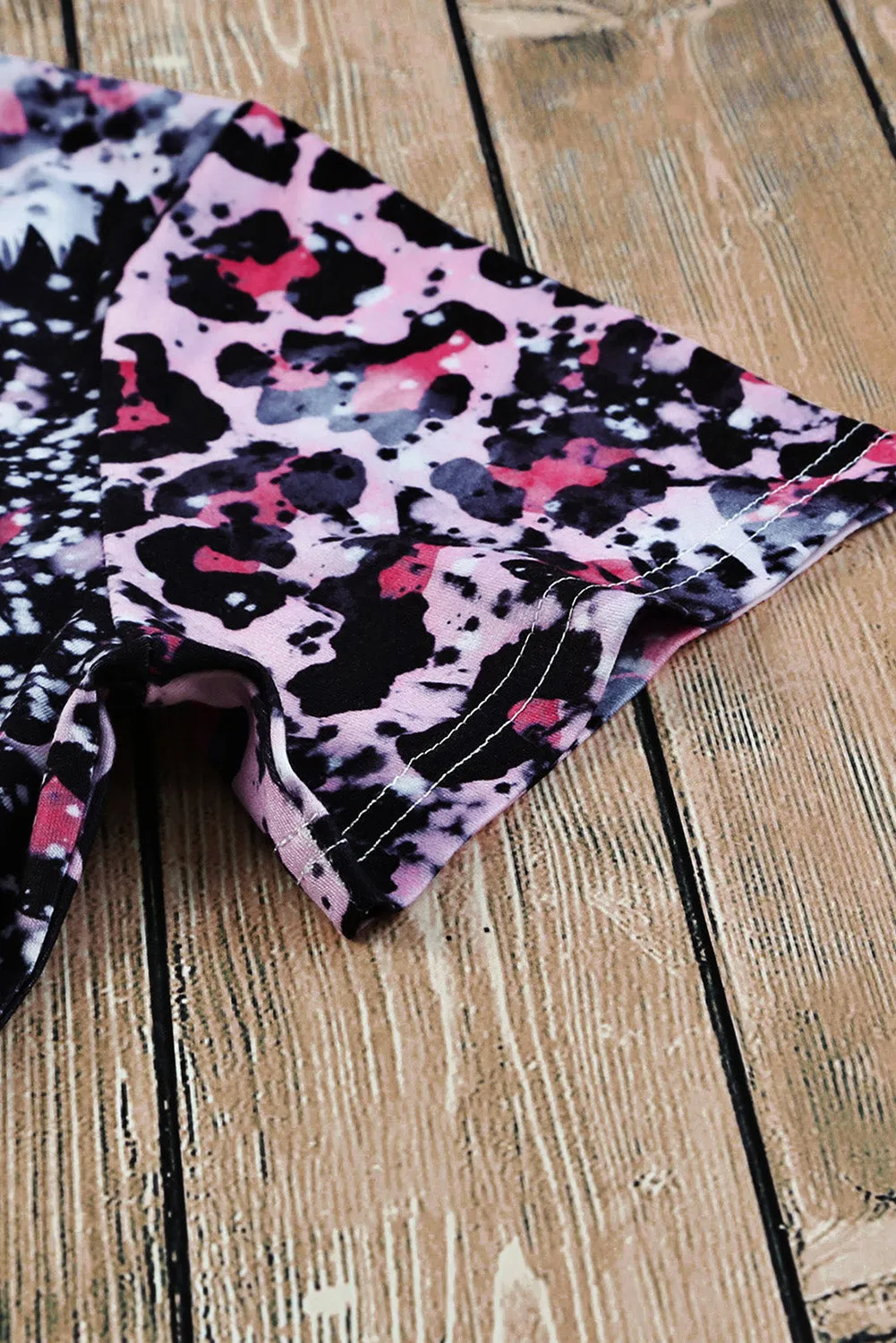 Leopard Dyed Bleached Blank Tee