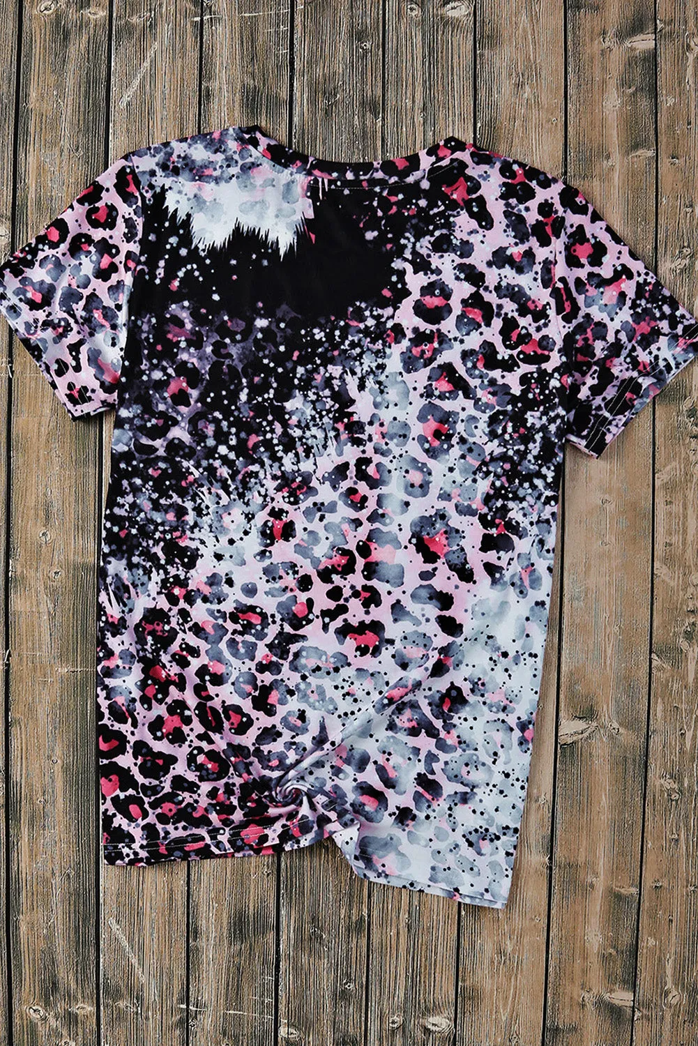 Leopard Dyed Bleached Blank Tee