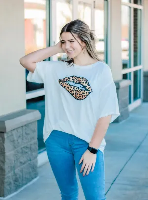 Leopard on My Lips Tee