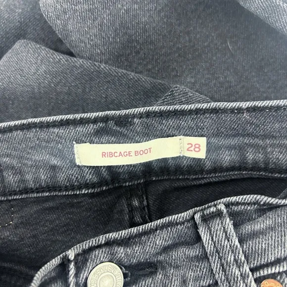 Levi’s Black Ribcage Boot Jeans High Rise Flare Size 28