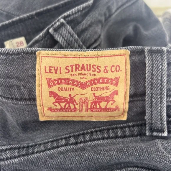 Levi’s Black Ribcage Boot Jeans High Rise Flare Size 28