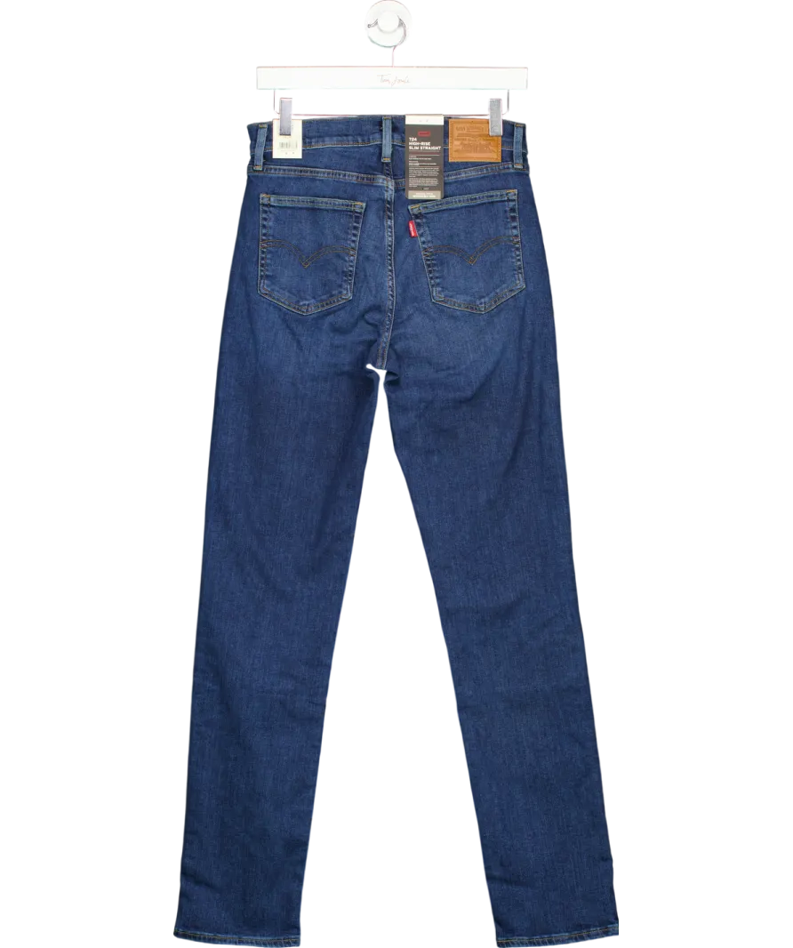 levis Blue 724 High Rise Slim Straight Leg Jeans W29