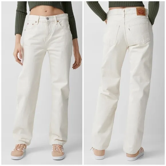 LEVI’S Low Pro Straight Leg Jeans White