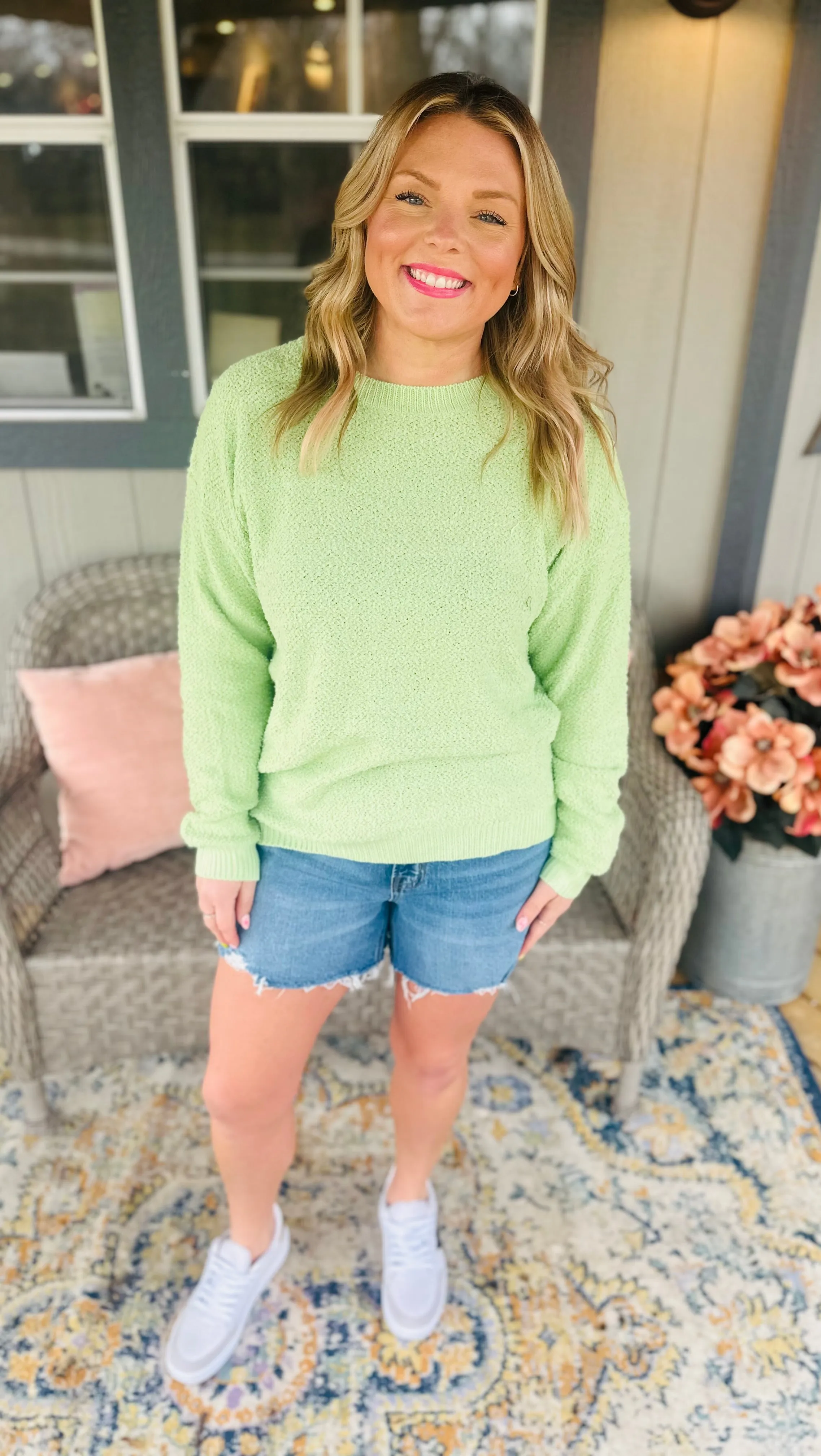 Lime Teddy Sweatshirt