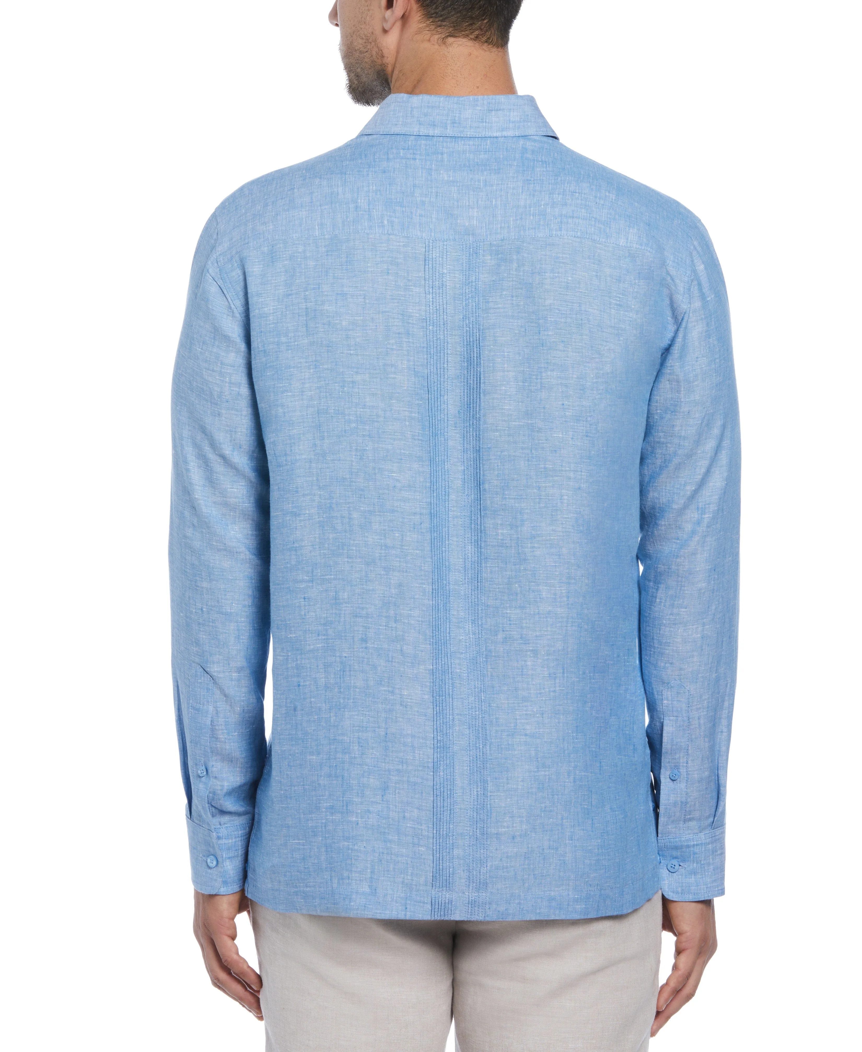 Linen Multi-Tuck Guayabera Shirt
