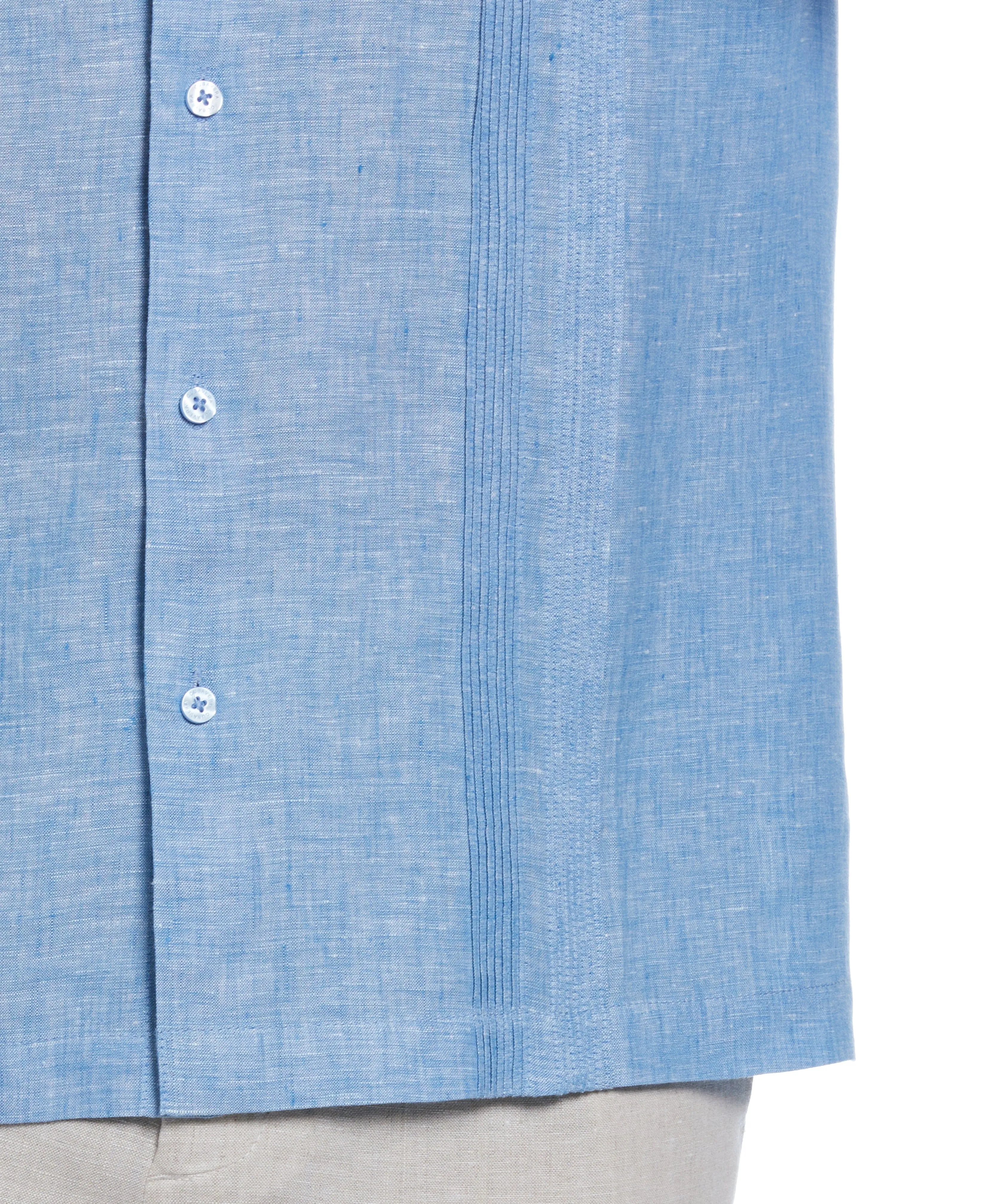 Linen Multi-Tuck Guayabera Shirt