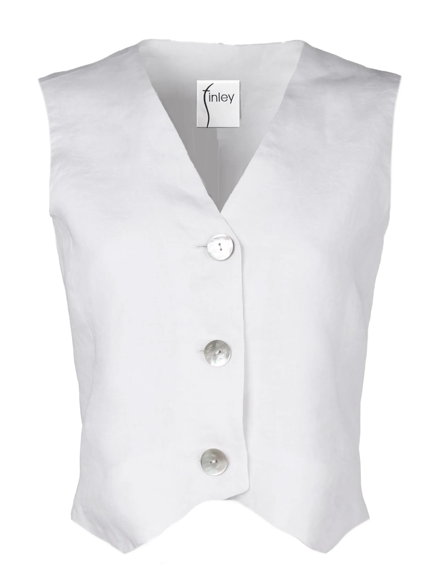 Linen Vest - Washed Linen