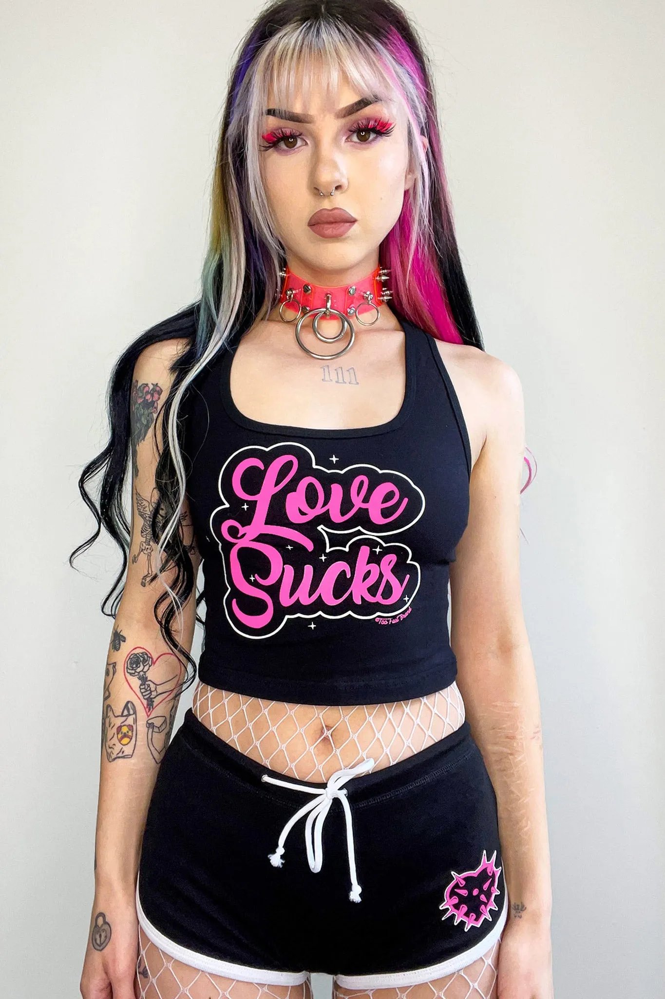 Love Sucks Crop Tank Top