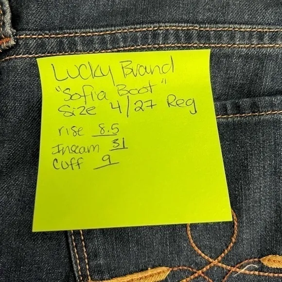 LUCKY Brand Sofia Boot Jeans Size 4/27 Regular Indigo