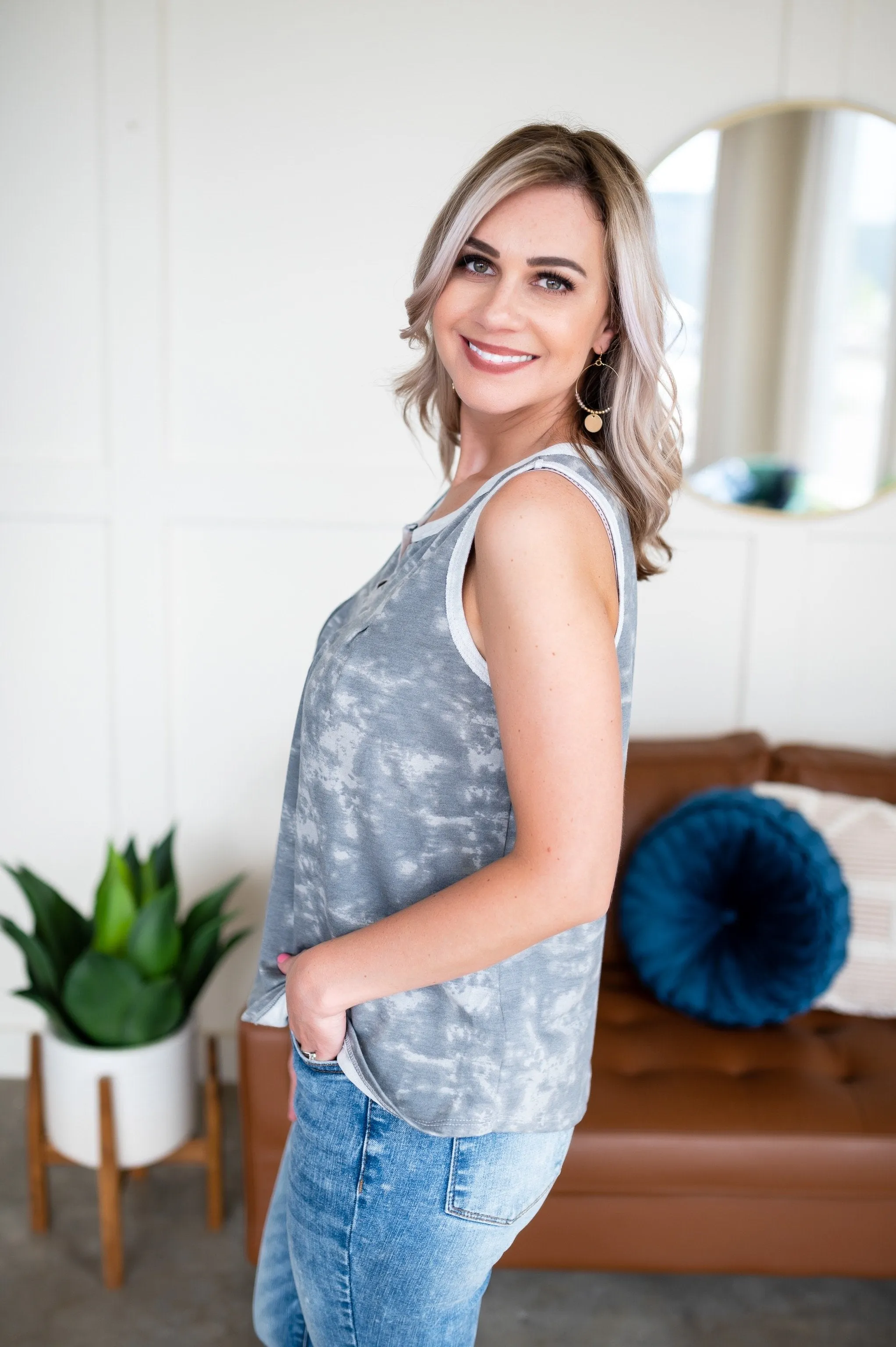 Made In The Shade Pleated Sleeveless Top
