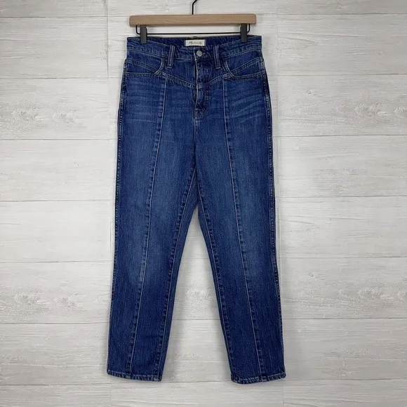 Madewell Classic Straight Jeans Size 27 Blue Bandry Wash Seamed Edition