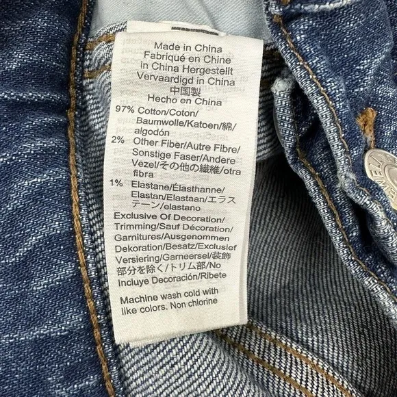 Madewell Classic Straight Jeans Size 27 Blue Bandry Wash Seamed Edition