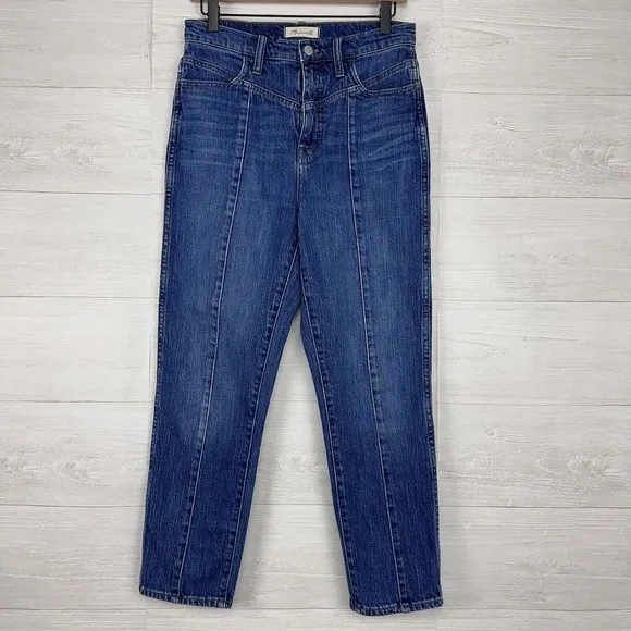 Madewell Classic Straight Jeans Size 27 Blue Bandry Wash Seamed Edition
