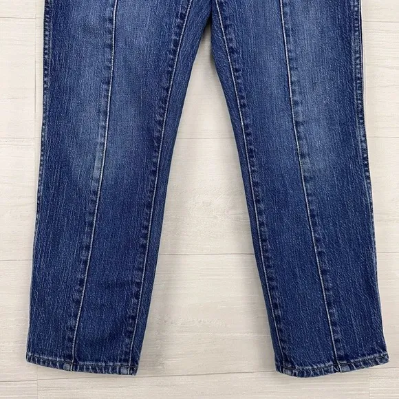 Madewell Classic Straight Jeans Size 27 Blue Bandry Wash Seamed Edition