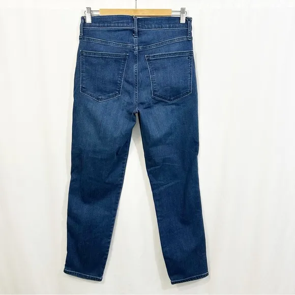 Madewell Mid Rise Stovepipe Slim Straight Leg Jeans in Dahil Wash