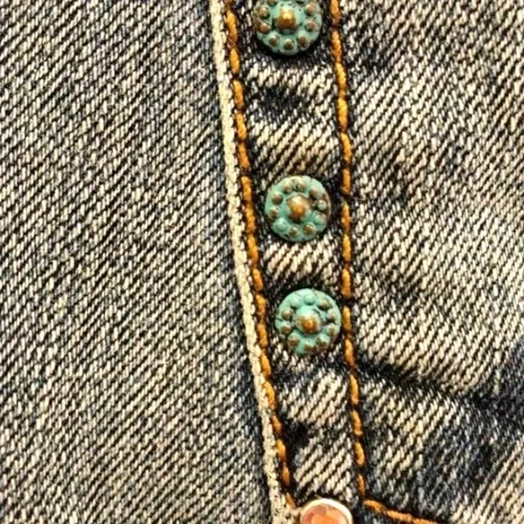 Marlow Original Jeans Straight Leg Distressed Frayed AMAZING DETAILS Blue Jeans