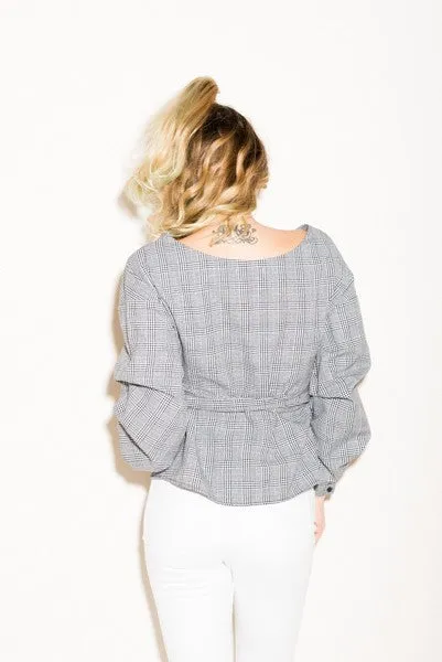 Maxine V Neck Bubble Layered Sleeves