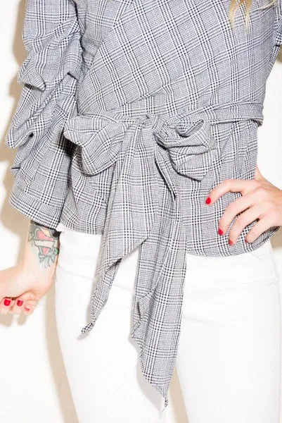 Maxine V Neck Bubble Layered Sleeves