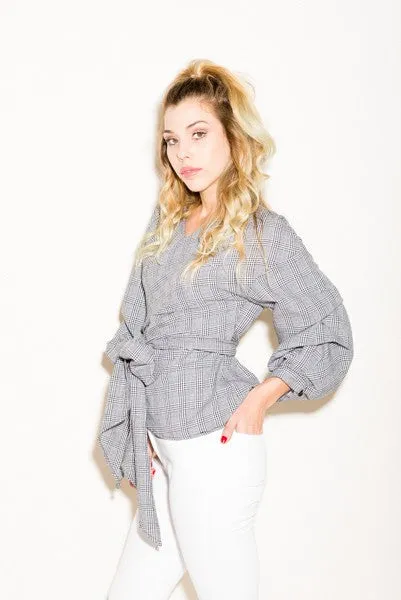 Maxine V Neck Bubble Layered Sleeves