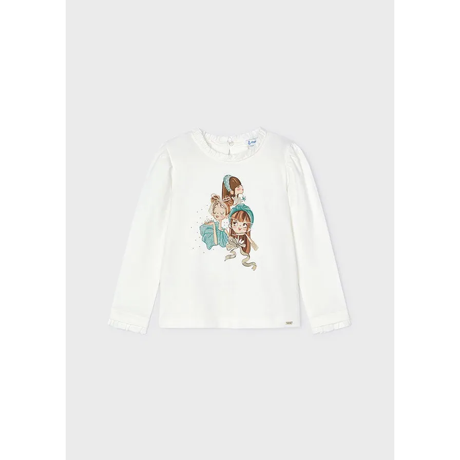 Mayoral Natural/Jade Look at Me Graphic Tee