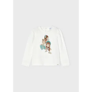 Mayoral Natural/Jade Look at Me Graphic Tee