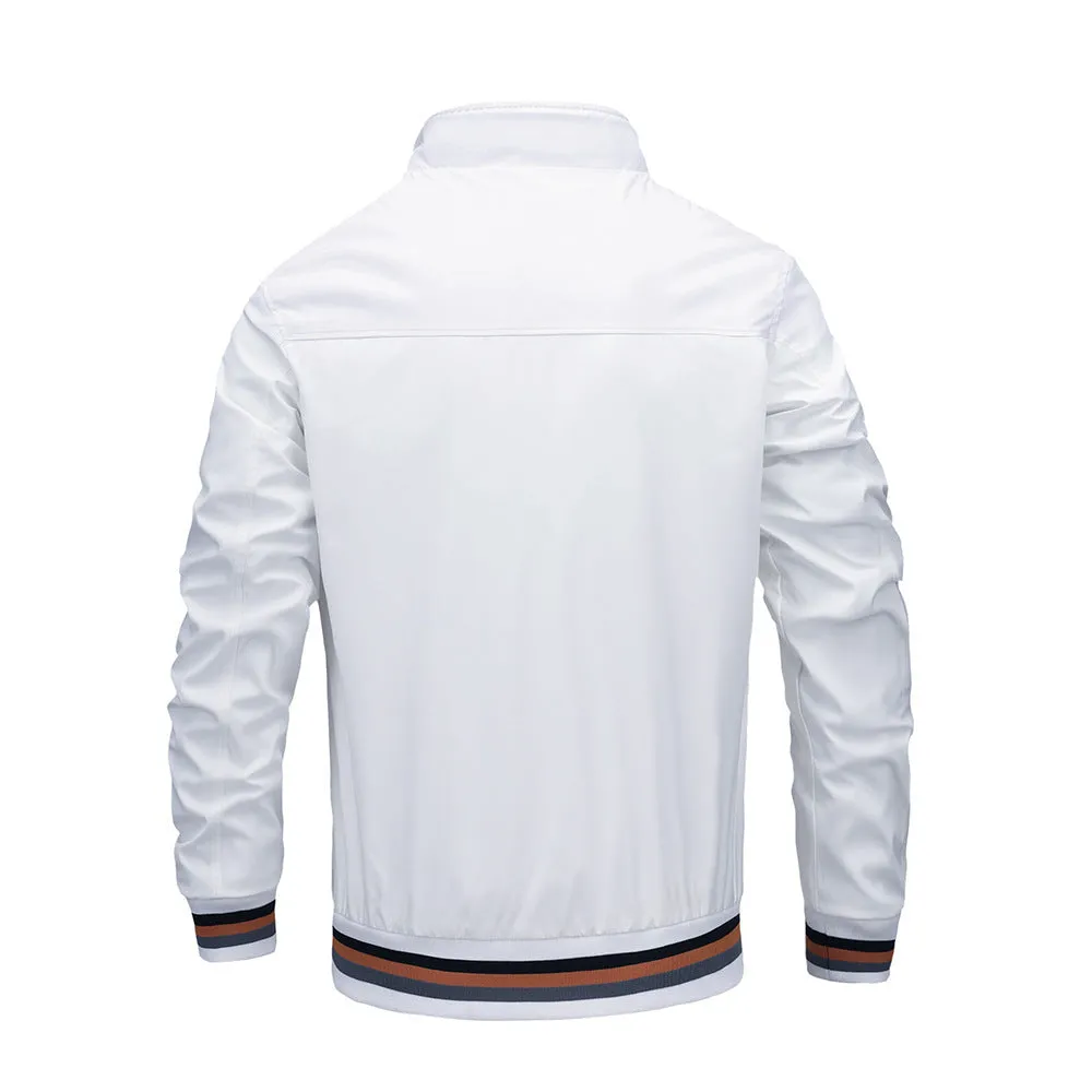 Men Bomber Jackets Plus Velvet Full Zip Coat