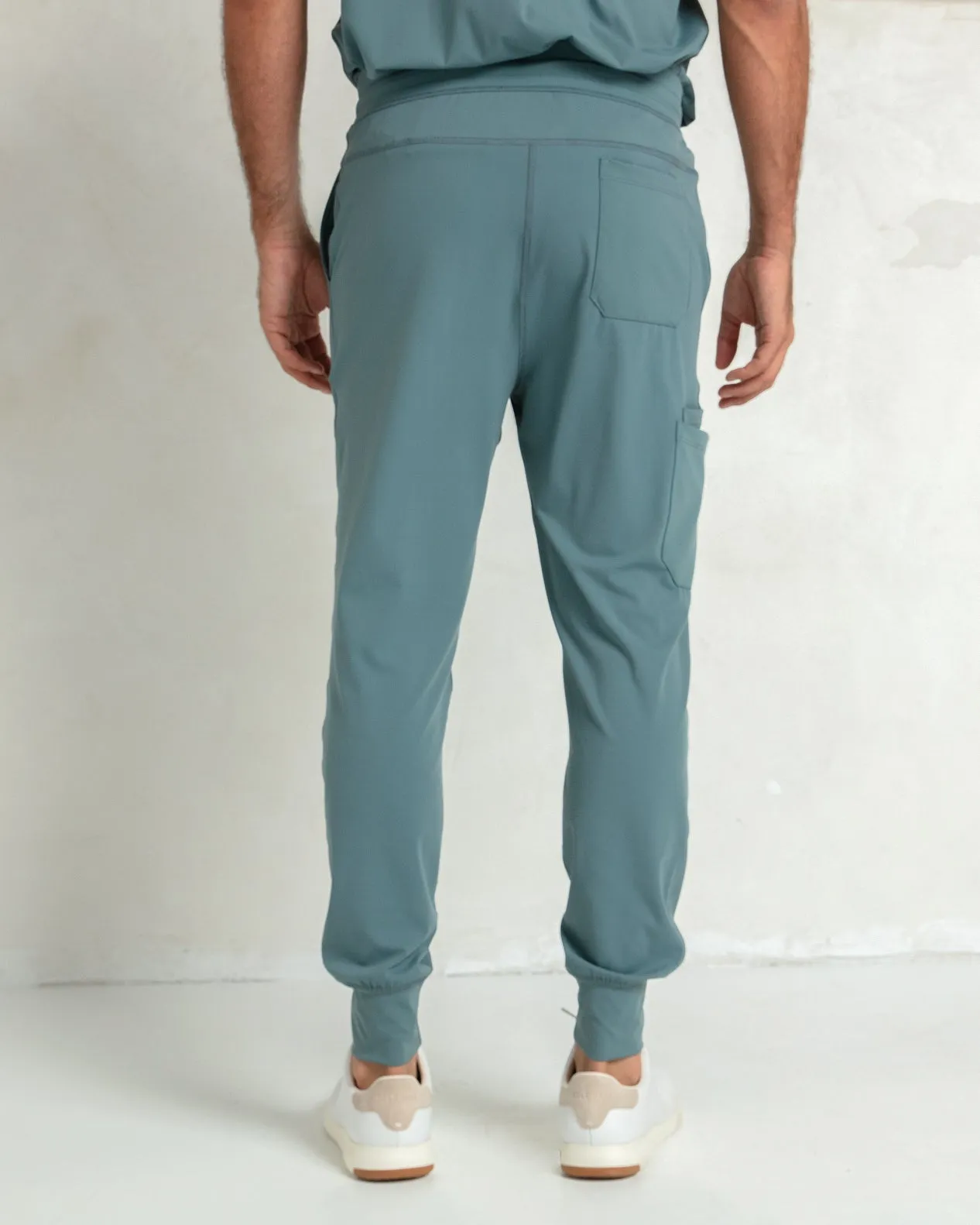 Men's Surf Green Jogger Scrub Pants