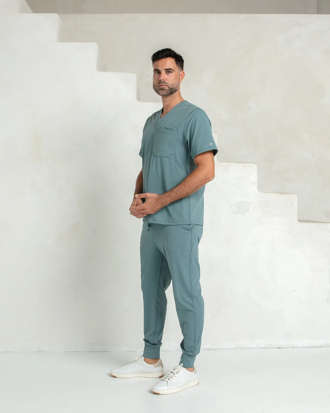 Men's Surf Green Jogger Scrub Pants
