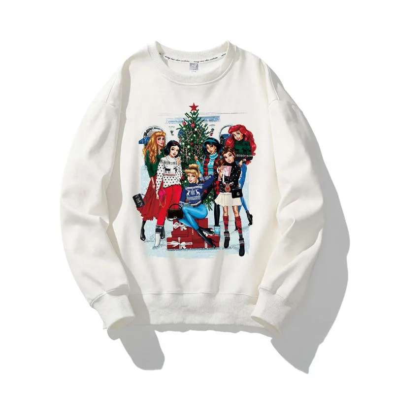 Merry Christmas O-Neck White Sweater A
