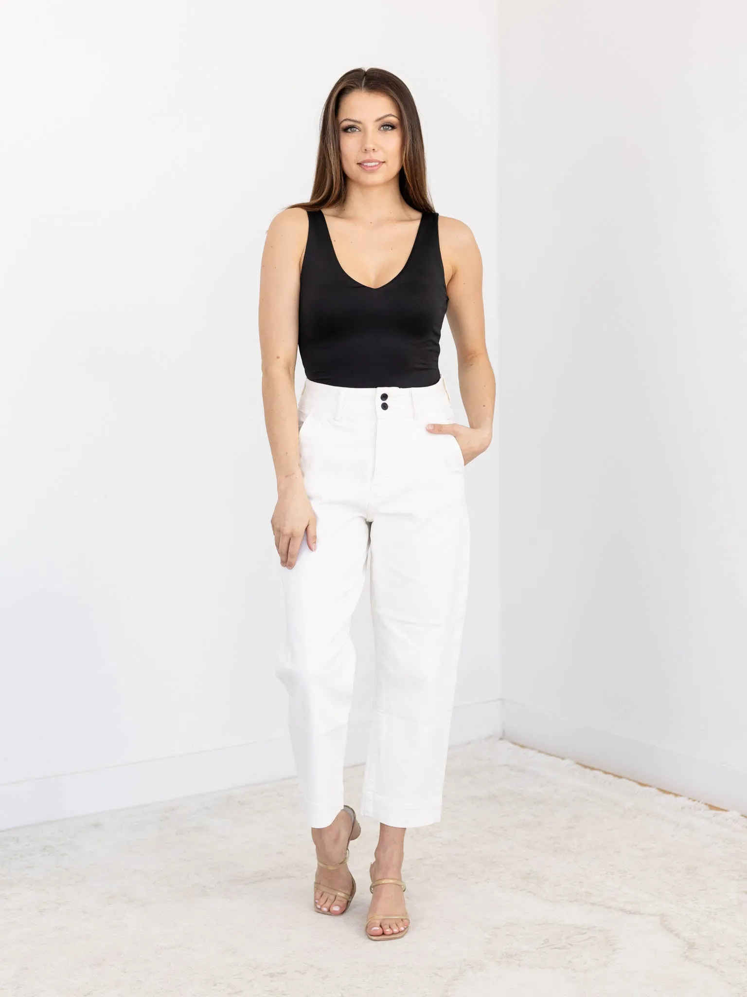 MICA Isabelline Super High Rise Straight Leg