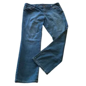 Michael Kors Blue Wash Women’s Size 12P Bootcut Straight Leg Gold Studded Jeans
