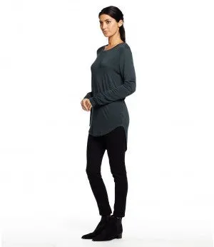 Michael Stars Long Sleeve Crew Neck Hi Low | SALE