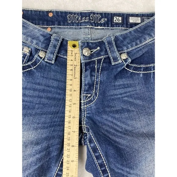Miss Me Bootcut Jeans Women's Medium Wash Low Rise Blue Size 27