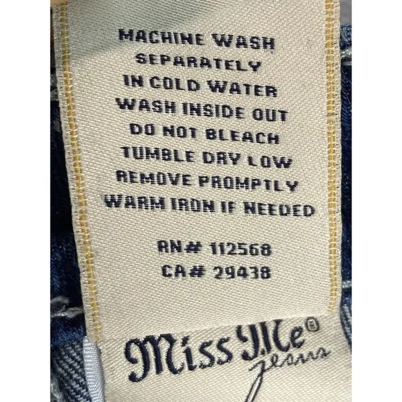 Miss Me Bootcut Jeans Women's Medium Wash Low Rise Blue Size 27