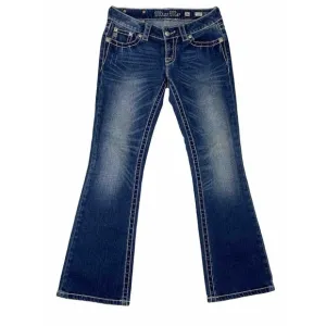 Miss Me Bootcut Jeans Women's Medium Wash Low Rise Blue Size 27