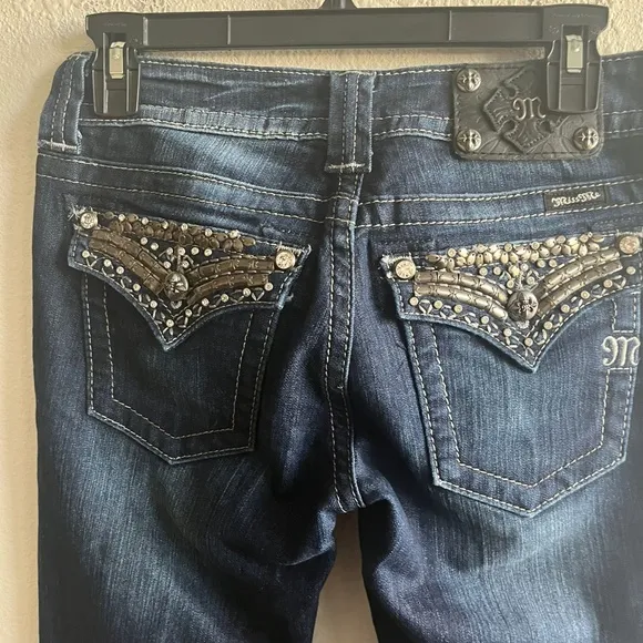 Miss Me Women's Embellish Pocket Flap Bootcut Jeans Size 27 Style JP5489B2
