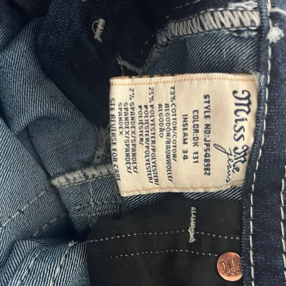 Miss Me Women's Embellish Pocket Flap Bootcut Jeans Size 27 Style JP5489B2