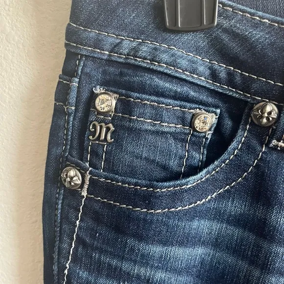 Miss Me Women's Embellish Pocket Flap Bootcut Jeans Size 27 Style JP5489B2