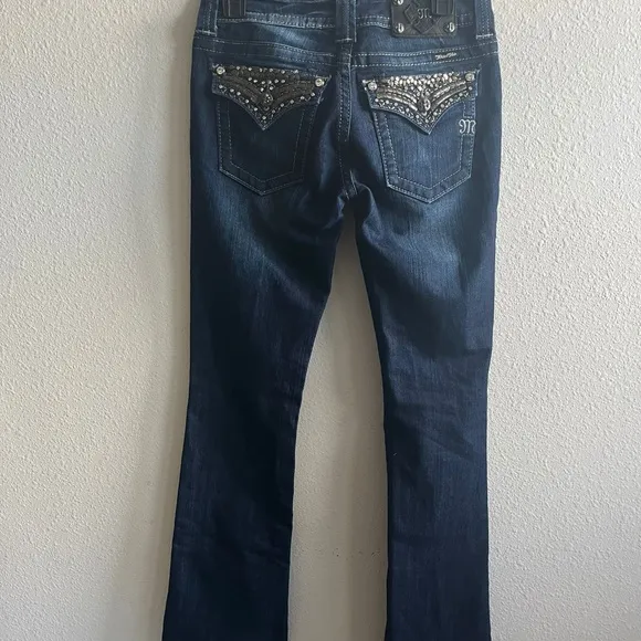Miss Me Women's Embellish Pocket Flap Bootcut Jeans Size 27 Style JP5489B2
