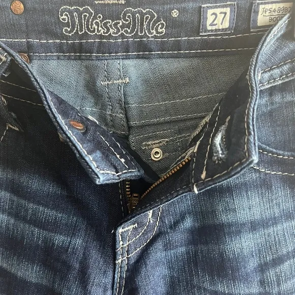 Miss Me Women's Embellish Pocket Flap Bootcut Jeans Size 27 Style JP5489B2