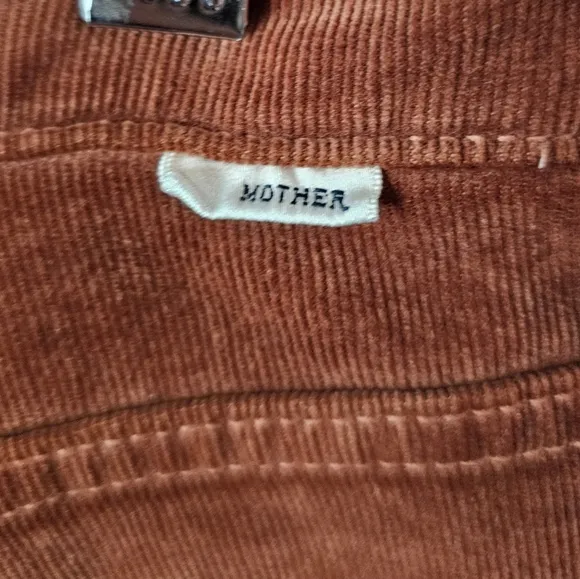Mother Mid Rise Dazzler Ankle Fray Monks Robe Hopscotch Size 28 Corduroy