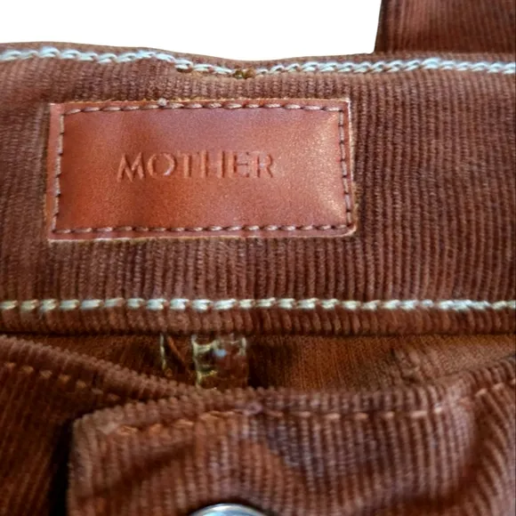 Mother Mid Rise Dazzler Ankle Fray Monks Robe Hopscotch Size 28 Corduroy