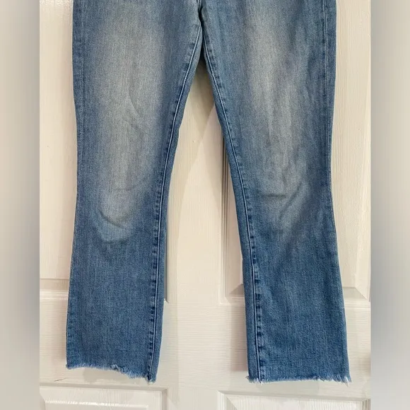 Mother The Insider Ankle Fray In Herbal Remedy Straight Jeans 26 Medium Wash