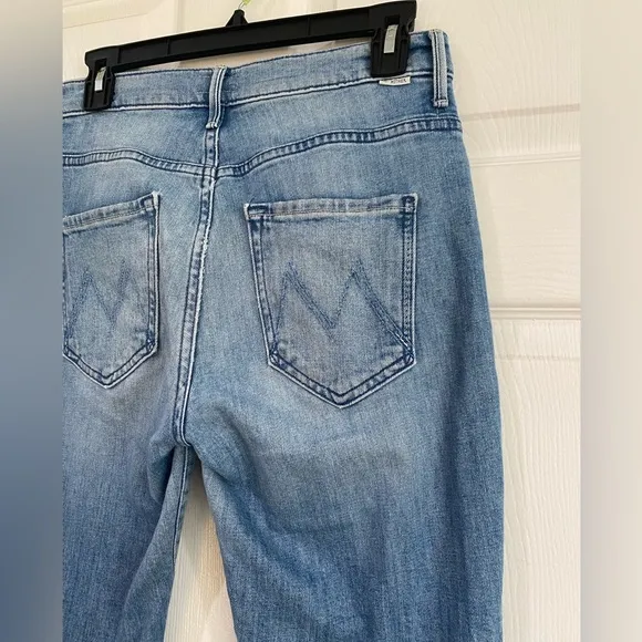 Mother The Insider Ankle Fray In Herbal Remedy Straight Jeans 26 Medium Wash